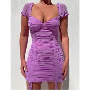 NWT TIGER MIST ruched body con dress